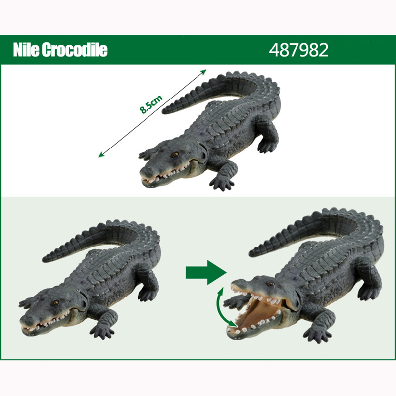 Takara Tomy ANIA AS-08 ANIMAL Nile Crocodile Mini Action Figure Educational  Toy